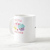 Better Together Love Heartfelt Design  Kaffeetasse (Vorderseite Links)