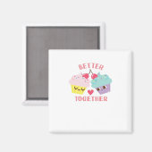 Better Together Love Heartfelt Design  Magnet (Vorderseite/Rückseite)