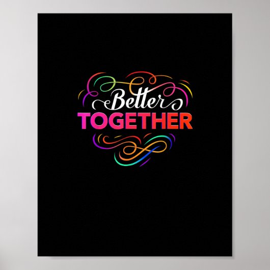 Better Together Minimal Design  Poster (Vorne)