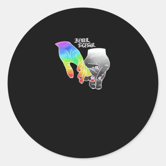 Better Together Minimal Design  Runder Aufkleber (Vorderseite)