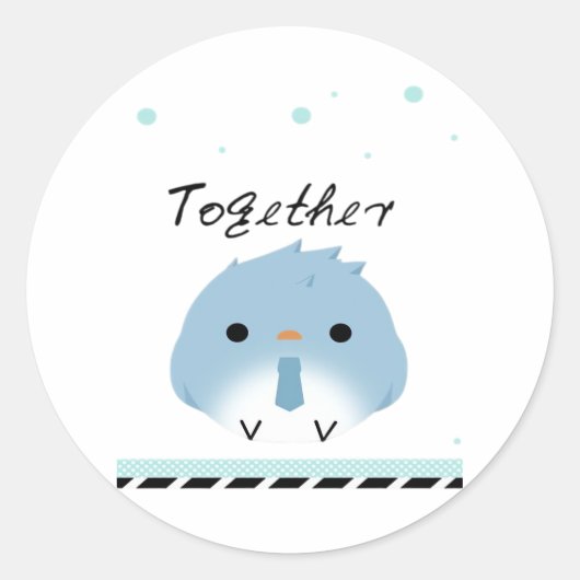 Better Together Minimal Design  Runder Aufkleber (Vorderseite)