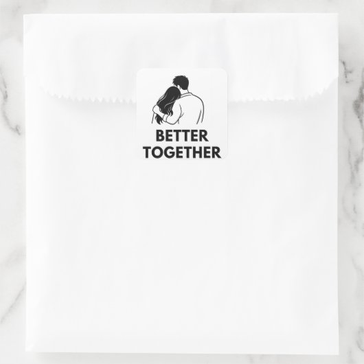 Better Together Minimal Sticker (Tasche)