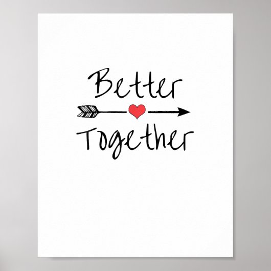 Better Together Modern Aesthetic  Poster (Vorne)