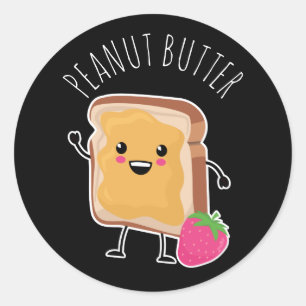 Better Together (PB & J): Erdnussbutter Runder Aufkleber