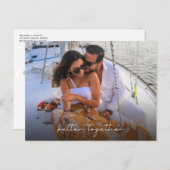 Better Together Photo Wedding Save the Date Postkarte (Vorne/Hinten)