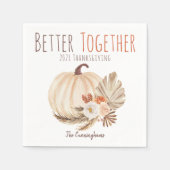 Better Together Pumpkin Erntedank Paper Napkin Serviette (Vorderseite)