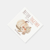 Better Together Pumpkin Erntedank Paper Napkin Serviette (Ecke)