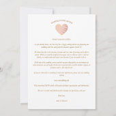 Better Together Quote Pink Golden Heart 2 Photos Save The Date (Rückseite)