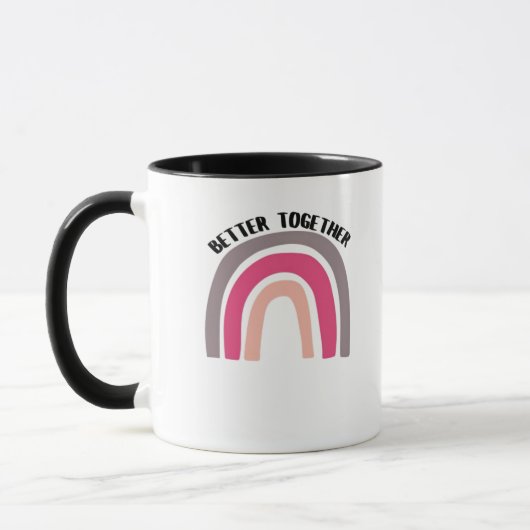 Better Together Rainbow Joyful Aesthetic  Tasse (Links)