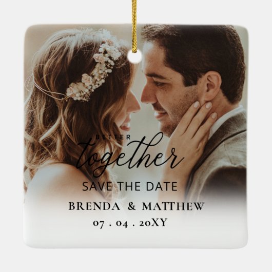  "Better Together Script"-Foto Keramikornament (Rückseite)