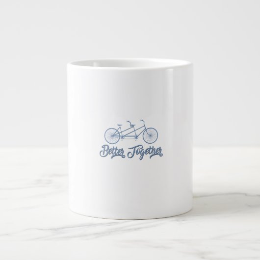 Better Together Tandem Bicycle Cyclist Cycling Gra Jumbo-Tasse (Vorderseite)
