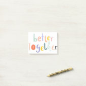 Better together typography doodle text Quote Post-it Klebezettel (Auf Schreibtisch)