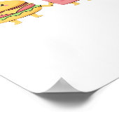 Better Together Valentine Cute Kawaii Burger Fries Poster (Ecke)