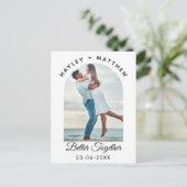 Better Together Valentine's Day Photo Postkarte (Stehend Vorderseite)