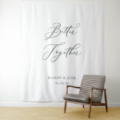 Better Together Wedding Backdrop Banner Minimalist Wandteppich (Beispiel)