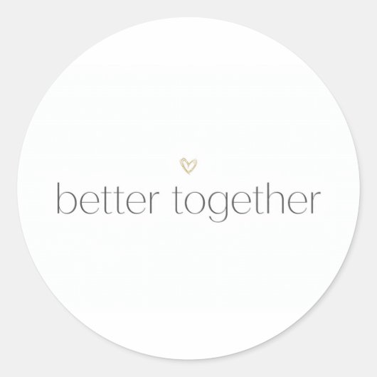 Better Together Wedding Sticker (Vorderseite)