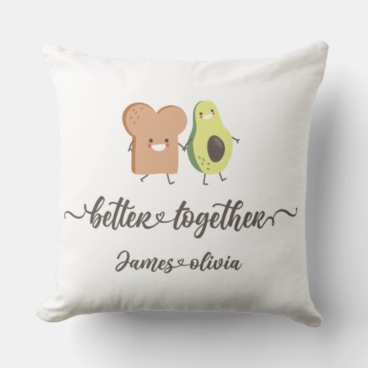 BetterTogether Avocado & Toast Personalisiertes Ki Kissen (Vorderseite)