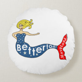 Betterton, Maryland-Meerjungfrau Rundes Kissen