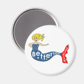 Betterton, Maryland Mermaid Round Magnet (Vorderseite/Rückseite)