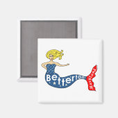 Betterton, Maryland Mermaid Square Magnet (Vorderseite/Rückseite)