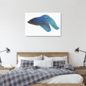 Bettfisch oder Blausiam-Männlicher Fisch Leinwanddruck (Insitu (Schlafzimmer))