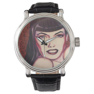 Bettie Seiten-Vintage Art-Uhr Armbanduhr