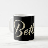 Bettina white gold Handwriting Tasse Kaffeetasse (Vorderseite Links)