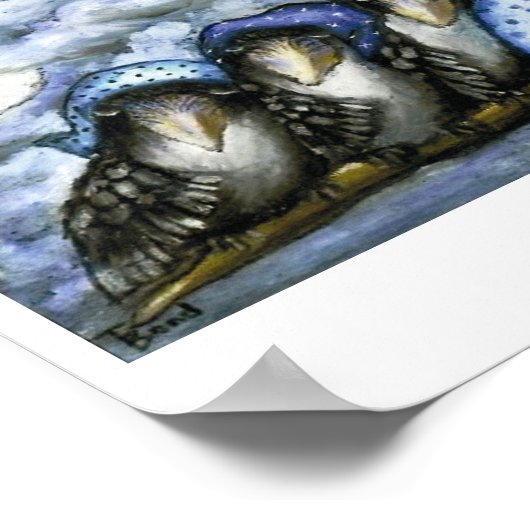 Bettkrähen Poster (Ecke)