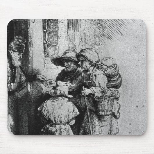 Bettler auf der Türstufe eines Hauses, 1648 Mousepad (Vorne)