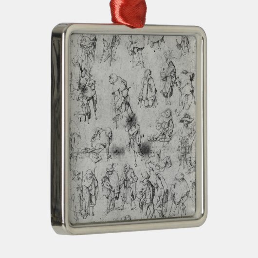 Bettler Silbernes Ornament (Rechts)