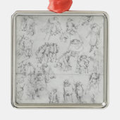 Bettler Silbernes Ornament (Vorne)