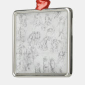 Bettler Silbernes Ornament (Links)