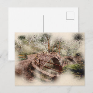 Bettlerbrücke Glaisdale - Atmosphärisches Yorkshir Postkarte