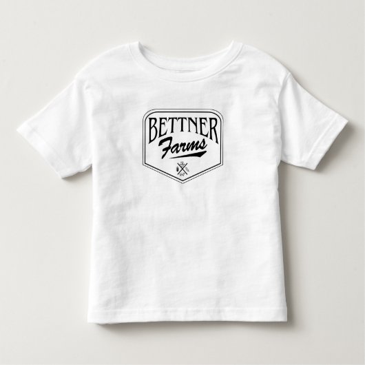Bettner Farms Abzeichen Design Kinderhemd Kleinkind T-shirt (Vorderseite)