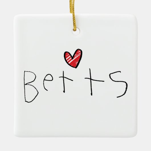 Betts Weihnachten 2018 Keramikornament (Vorderseite)