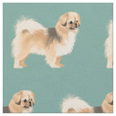 Bettstoffe aus Tibetisch-Spanisch (Creme) Stoff (Nahaufnahme)