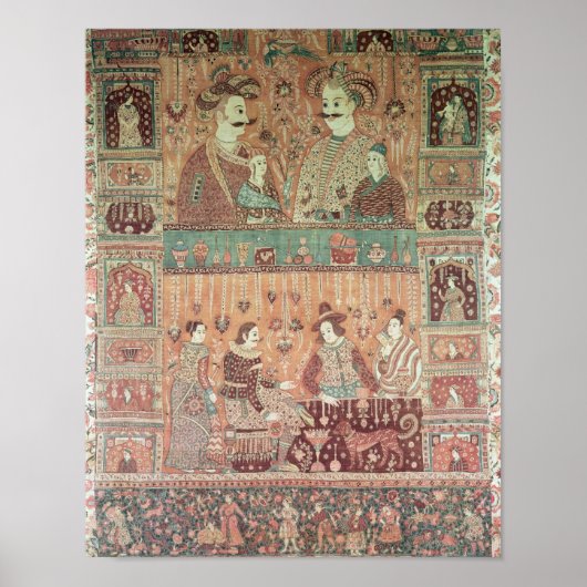 Bettüberwurf mit einheimischen Potentaten Poster (Vorne)