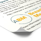 Bettüberwurf und Stillen (Portugiesisch) Poster (Ecke)