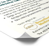 Bettüberwurf und Stillen (Spanisch) Poster (Ecke)