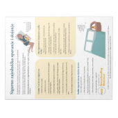 Bettüberwurf und Stillzeit (Kroatisch) Notizblock (Vorderseite)