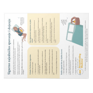 Bettüberwurf und Stillzeit (Kroatisch) Notizblock