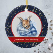 Bettwäsche Baby Rentiere in Blanket 1. Weihnachten Keramik Ornament