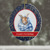 Bettwäsche Baby Rentiere in Blanket 1. Weihnachten Keramik Ornament