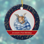 Bettwäsche Baby Rentiere in Blanket 1. Weihnachten Keramik Ornament