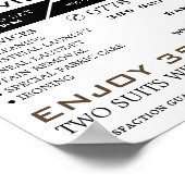 Bettwäsche, chemische Reinigung, Reinigungsservice Poster (Ecke)