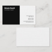 Bettwäsche Minimalistisch Schlicht Schwarz-weiß Mo Visitenkarte (Vorne/Hinten)