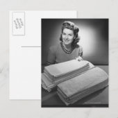Bettwäsche und Handtücher Postkarte (Vorne/Hinten)