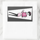 Betty Beat Rechteckiger Aufkleber (Tasche)
