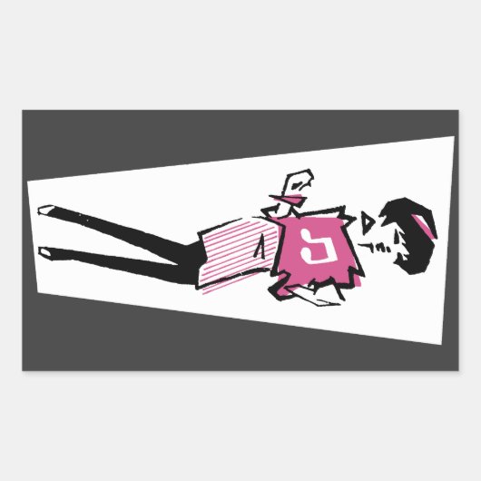 Betty Beat Rechteckiger Aufkleber (Vorderseite)