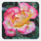 Betty Boop Rose Quadratischer Aufkleber (Vorderseite)